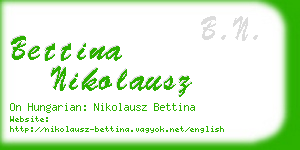 bettina nikolausz business card